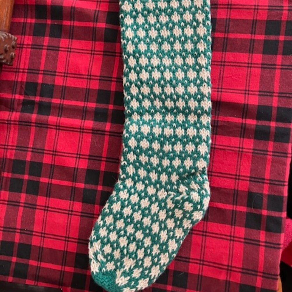 Hand knit Bosnian Handicrafts Stocking